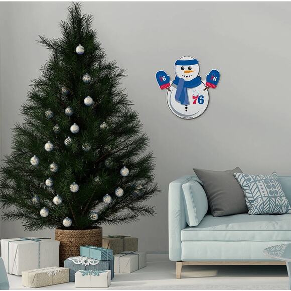 Philadelphia 76ers NBA Basketball Rico Industries Snowman Shape Cut Pennant - Picture 2 of 3